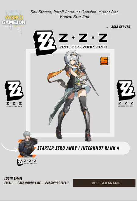 [Asia] Starter Soldier 0 Anby | Random Mc Interknot Rank 4-8