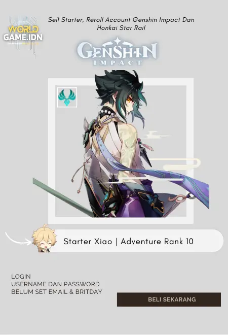 Starter Xiao | Adventure Rank 10 Aether Mc