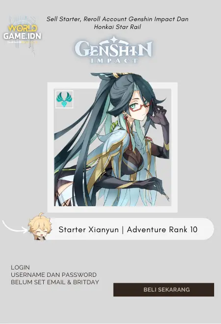 Starter Xianyun | Adventure Rank 10 Aether Mc