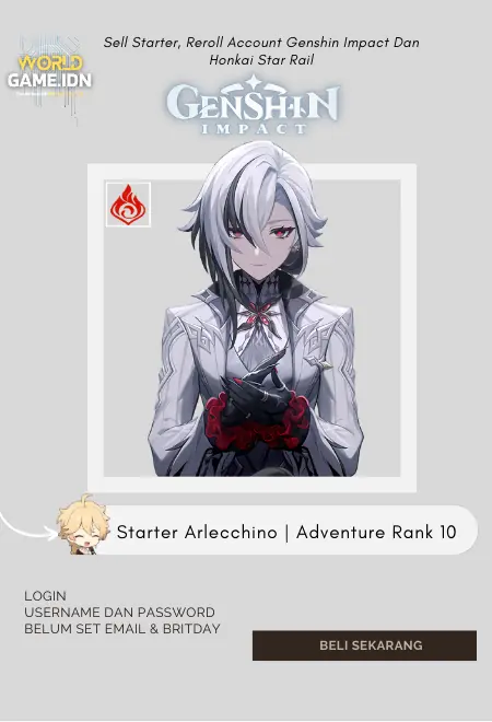 Starter Arlecchino | Adventure Rank 10 Aether Mc