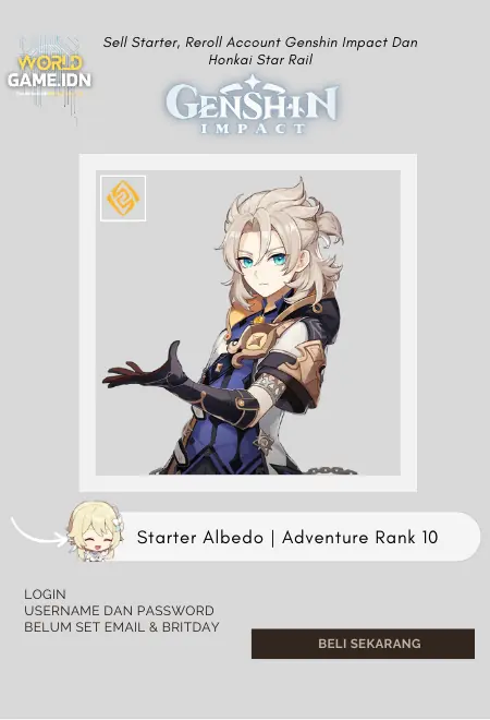 Starter Albedo | Adventure Rank 10 Lumine MC