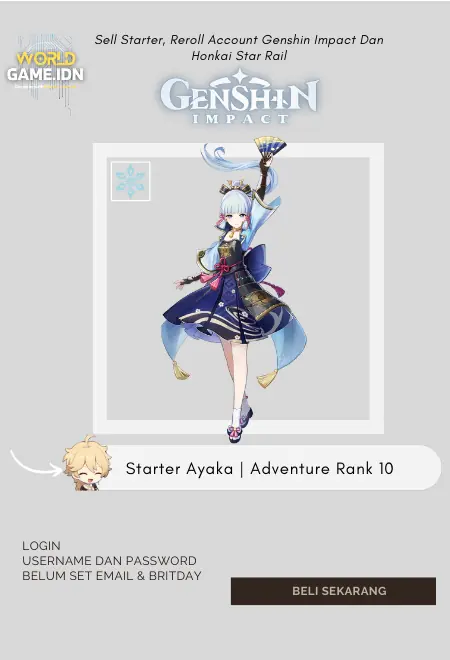 Starter Ayaka | Adventure Rank 10 Aether Mc